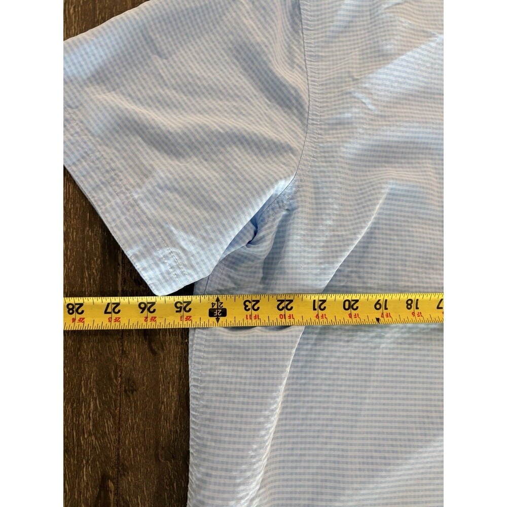 ROYAL ROBBINS Blue Checkered Short Sleeve Button Up Relaxed Fit Men's Size XL - Picture 5 of 6